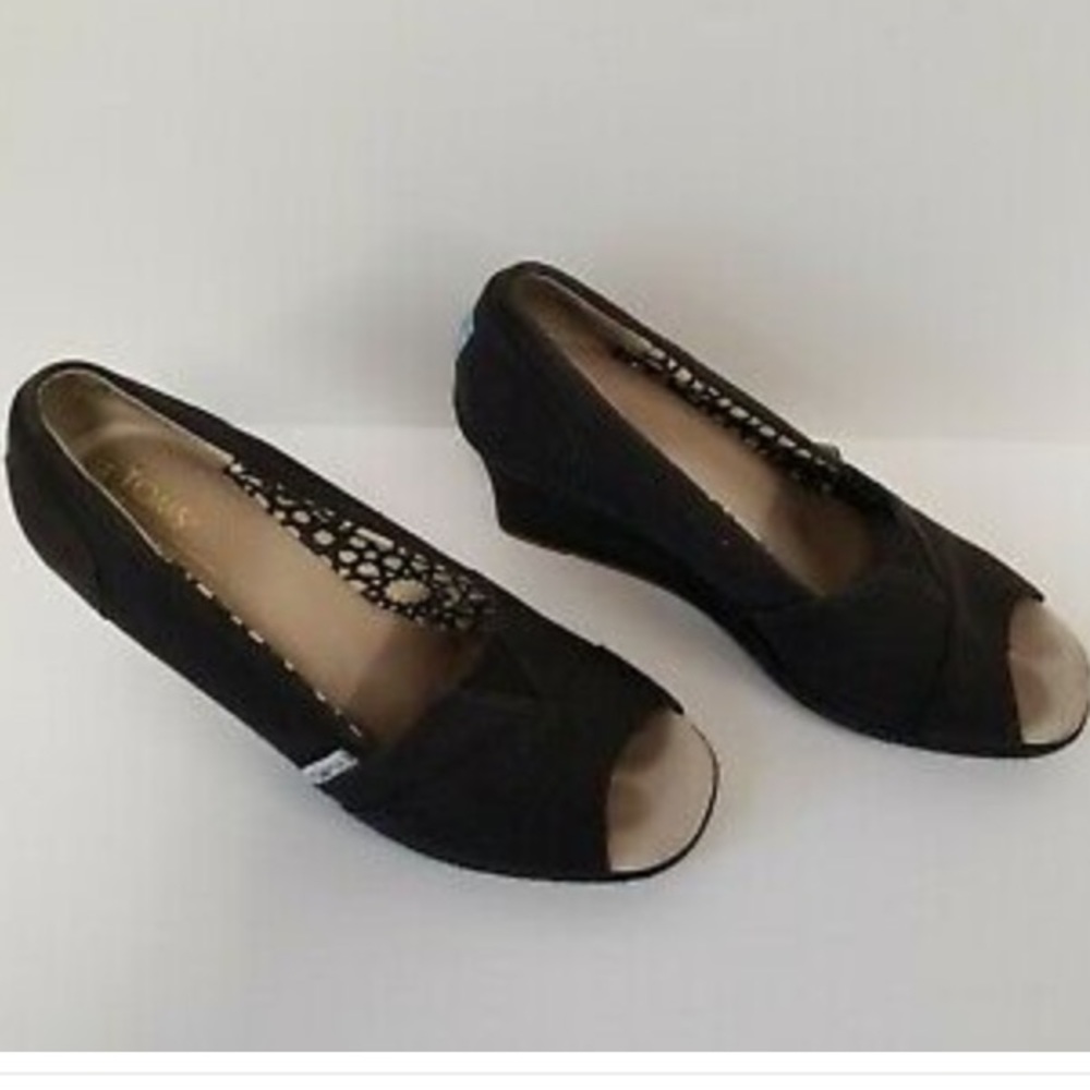 Toms Calypso Wedges - Slip-On Peep /Open Toe Shoes - image 2